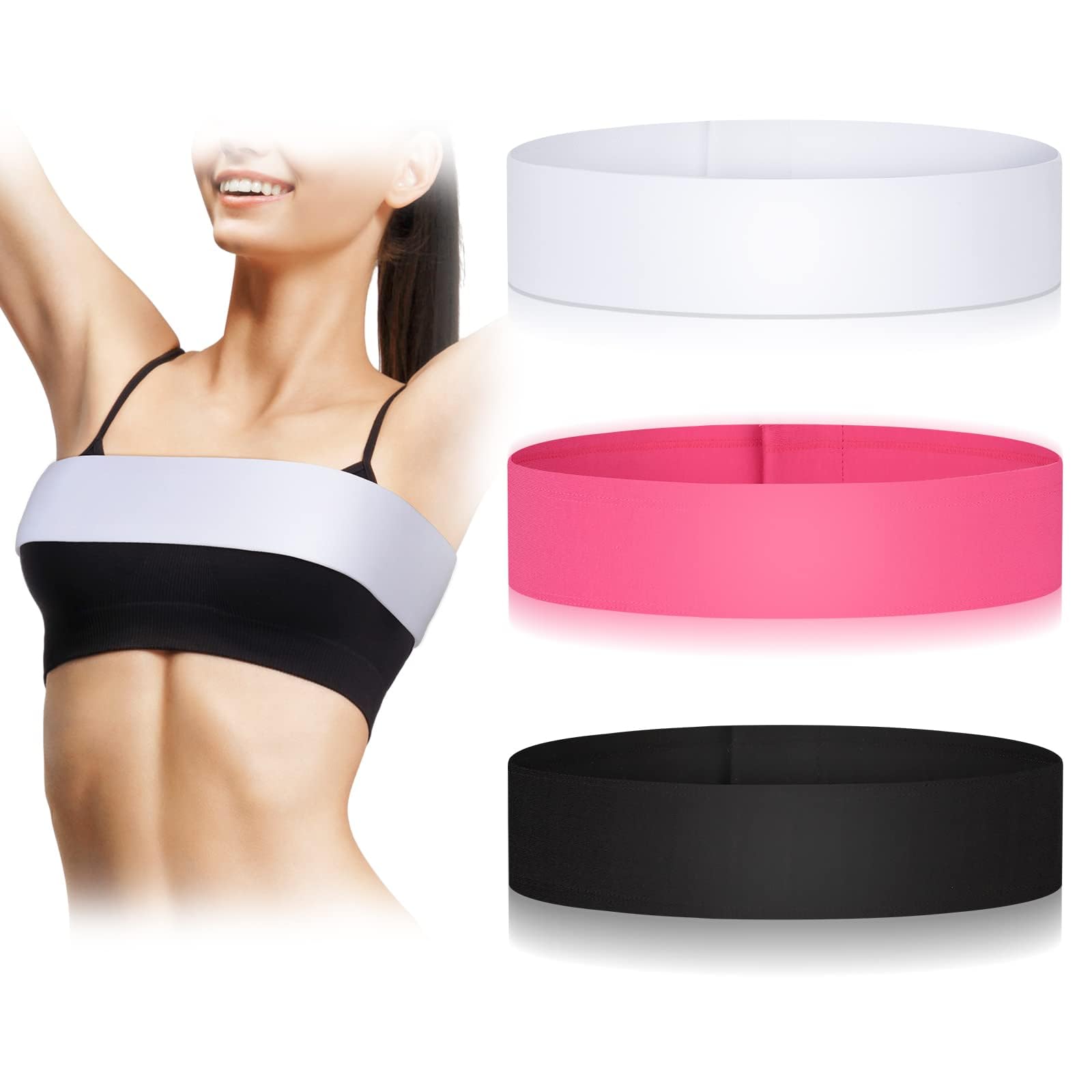 Sponsored Ad – NALACAL Support Band, No Bounce Stabilizer Band High Impact Adjustable Extra Sports Bra Strap for Women, High Impact Sports Bra Support Band, Soft, Breathable Fabric (Black, White, Pink)(3 Pcs)(L)