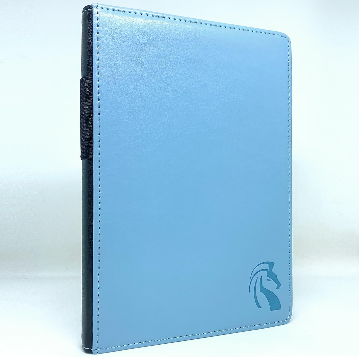 LeStallion Hardcover Light Blue Notebook - A5 Lined Journal For Writing - 100GSM Hardback Light Blue Journal For Women / Men for Business, Office, Work - 216 Perforated Lined Paper - Faux Leather