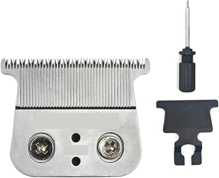 Thin Blade Hair Trimmer Cutter Head Clipper, Compatible For Madeshow,Compatible For KULILANG, M6 M11 R55 Ultra Replacement AccessoriesSilver 1set