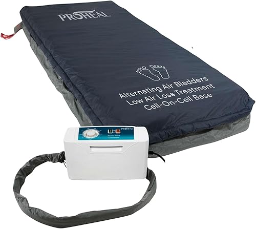 Miniatura 12 de Almohadilla de presión alterna de 5 pulgadas, 36 x 80 pulgadas, almohadilla de cama para evitar llagas de cama con bomba de aire eléctrica