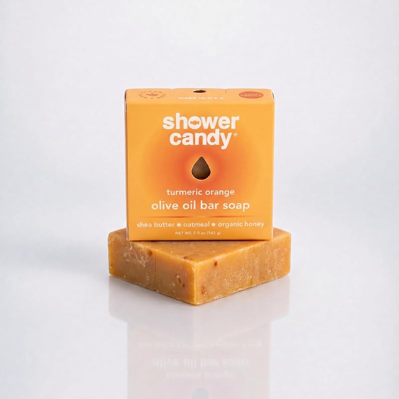 Sabonete em barra Shower Candy Turmeric Orange com óleo de oliva, 142 g, 1 unidade