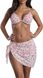 2025 - Elegante conjunto de bikini para mujer para las vacaciones, traje de baño cómodo con cordones laterales pantalones de cintura alta, ropa de playa de verano para mujer