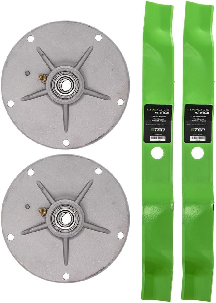 8TEN Spindle Mulching Blade Kit for Murray Scotts 42 inch Cut Deck 42571x8B Lawn Tractors 492574MA