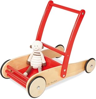 Lauflernwagen Uli aus Holz, rot