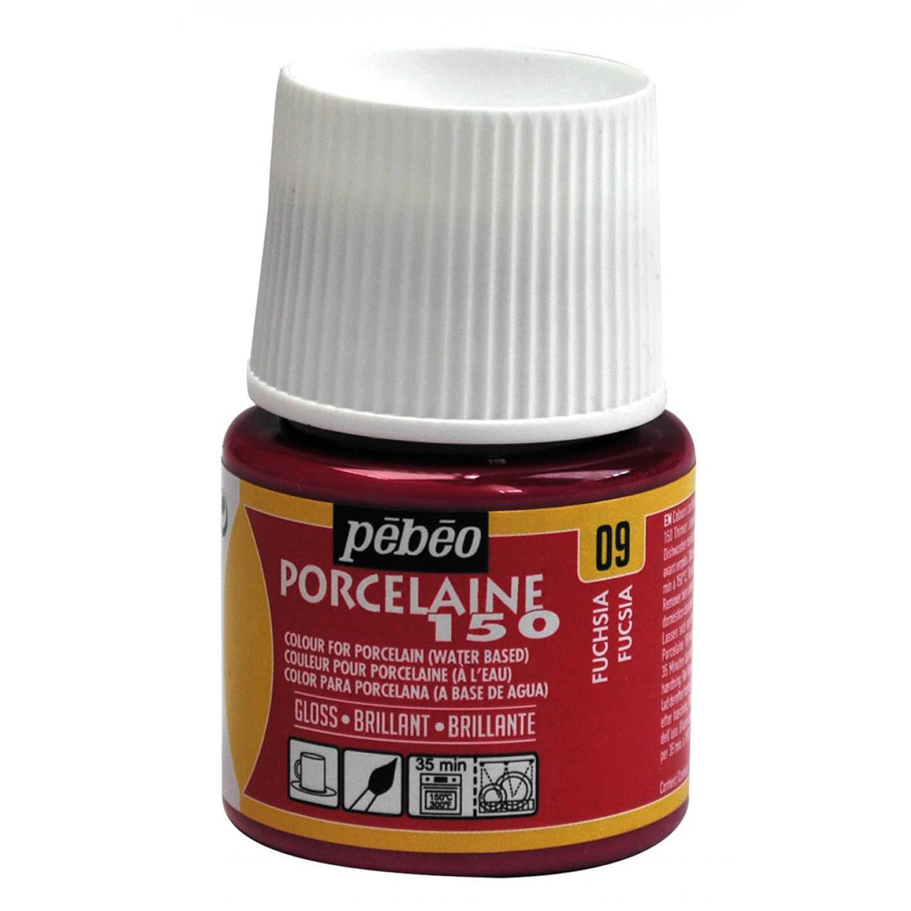 Pebeo 024-009 Porcelaine 150 China Paint 45-Milliliter Bottle, Fuchsia