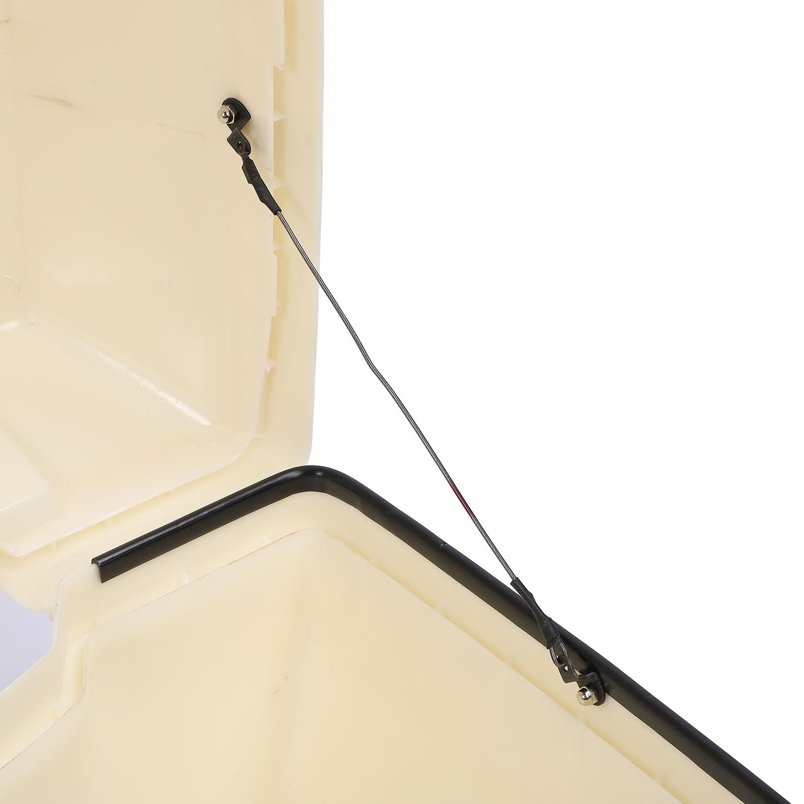 Bauletto Posteriore per Moto Baule Universale Resistente All'acqua da 48 Litri per Caschi Bagagli in Plastica ABS Design Durevole (WHITE)