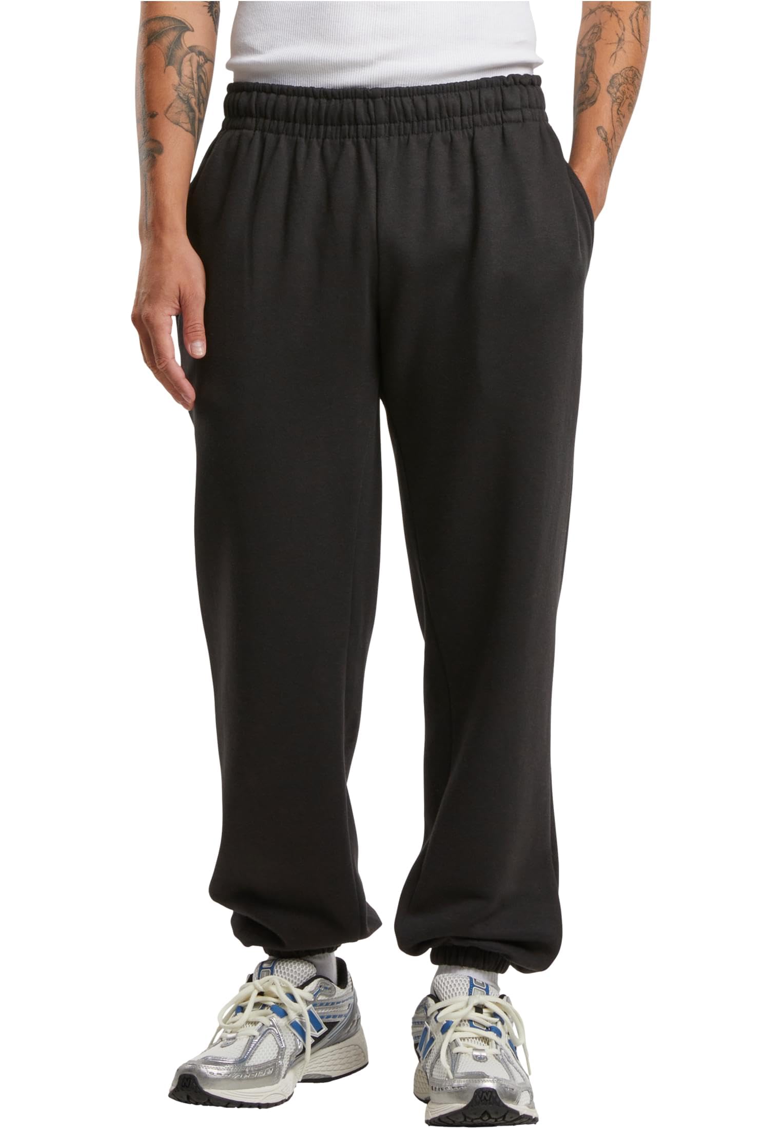 Urban Classics Pantalones Deportivos para Hombres, Negro, XL
