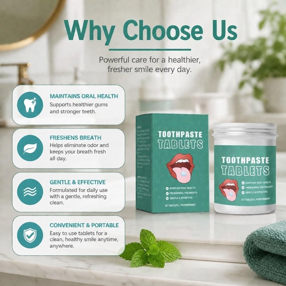 Compresse di dentifricio masticabili alla menta fresca Alito fresco a lunga durata