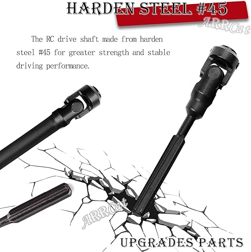 Miniatura 3 de 2 piezas de 3.425-4.724 in de eje de transmisión universal RC actualizaciones para 110 Axial SCX10 SCX10-II Redcat D90 Gen7 Pro RC4WD GEN8 RC