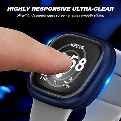 Miniatura 5 de ORIbox Funda ultradelgada compatible con Fitbit Sense y Fitbit Versa 3 Smartwatch, TPU HD, funda protectora completa, resistente a los arañazos,