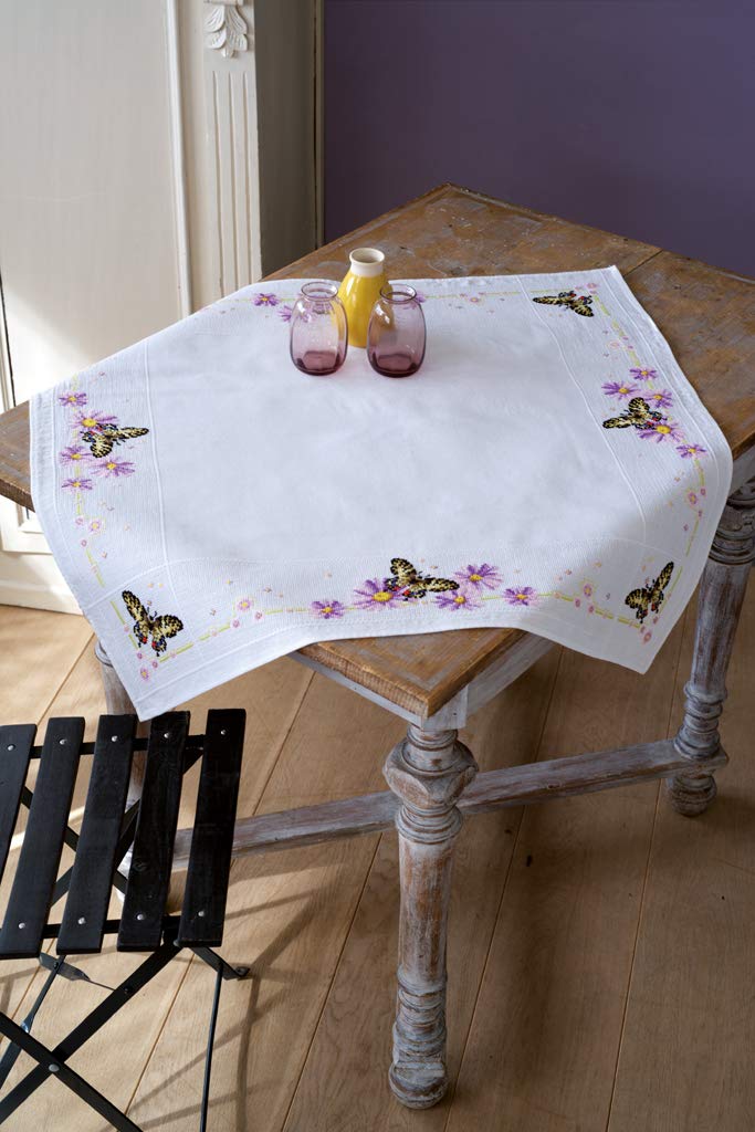 Vervaco Aida Tablecloth Butterflies, Assorted