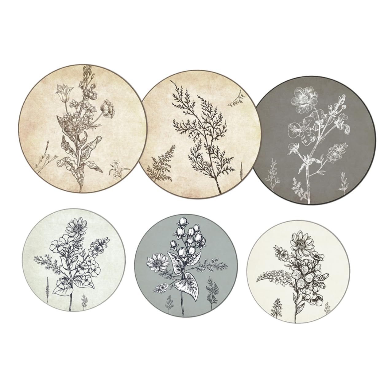 Fleurs en bois Amosfun décoration murale simple de 6 pièces pour salon et chambre
