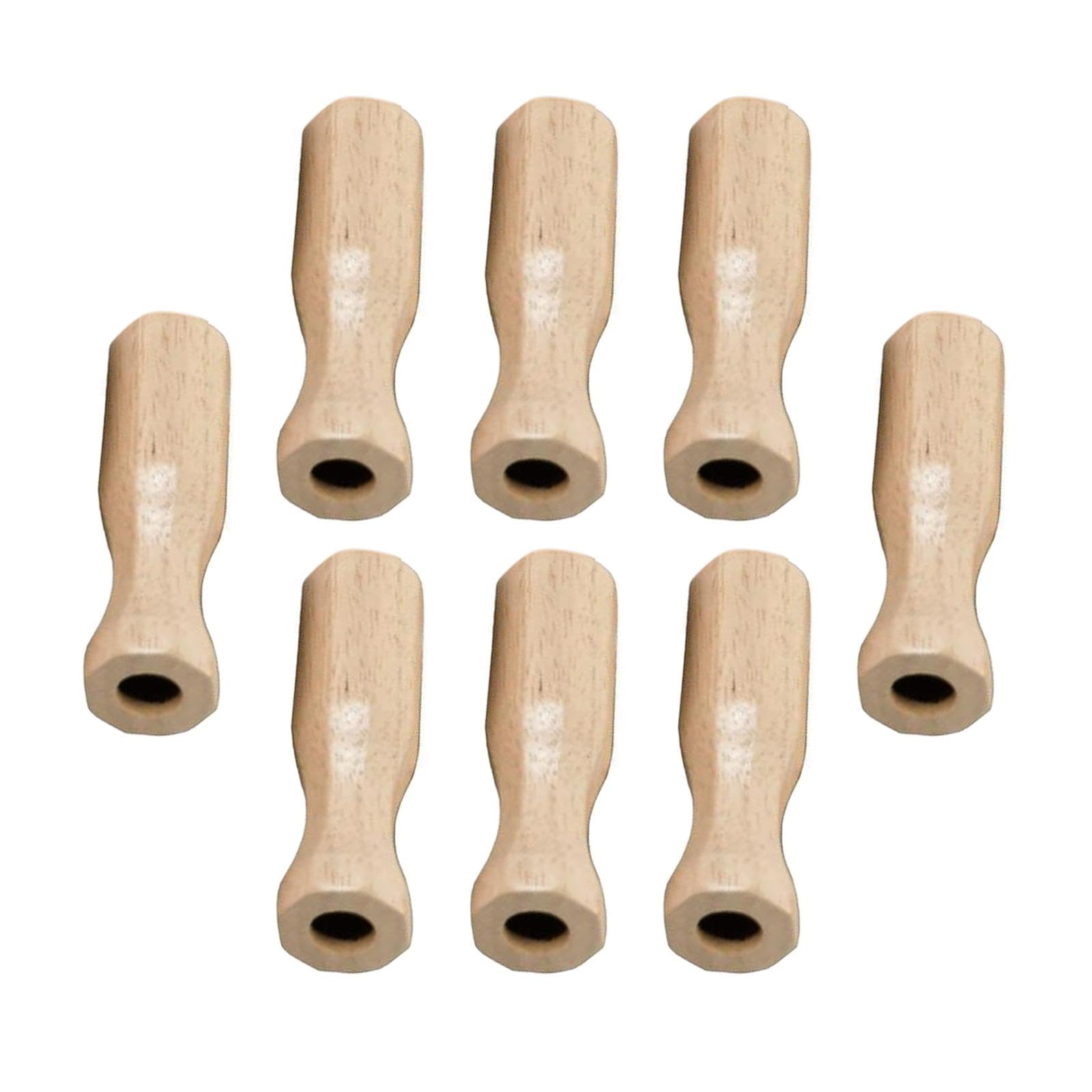 Lot de 8 poignées de table de football en bois - Accessoires de rechange pour baby-foot
