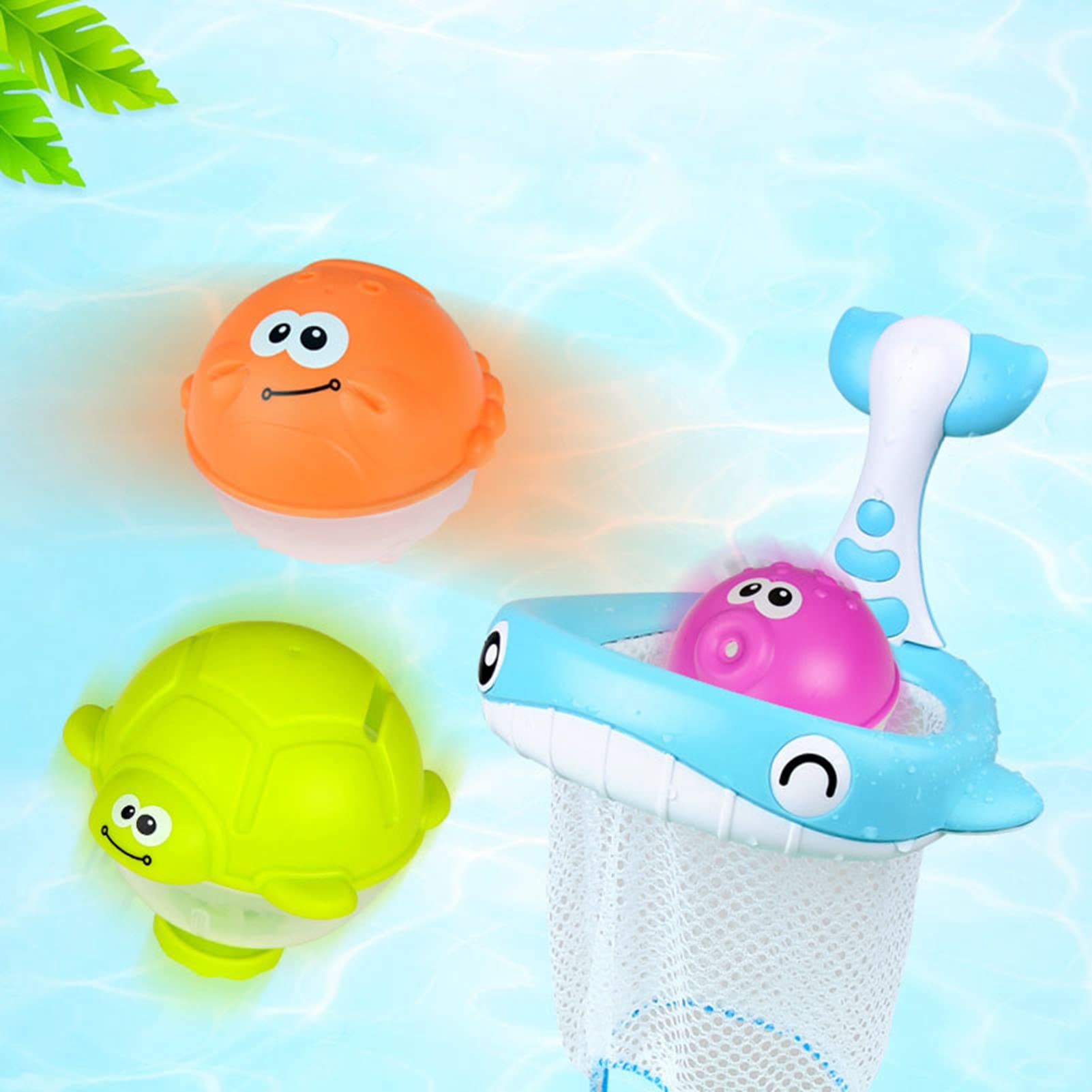Baby-Badespielzeug, Lustiges Wasserspray, Schwimmendes Netzspielzeug für Kleinkinder, Körperkoordinationstraining Zum Baden, Hochwertiges Kunststoffmaterial