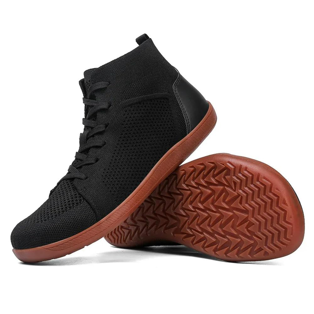QXDZSW - Scarpe da ginnastica da uomo con punta larga, in rete, traspiranti, casual, alte e leggere, per ciclismo, sport e passeggiate, 2505 Nero, 41 1/3 EU