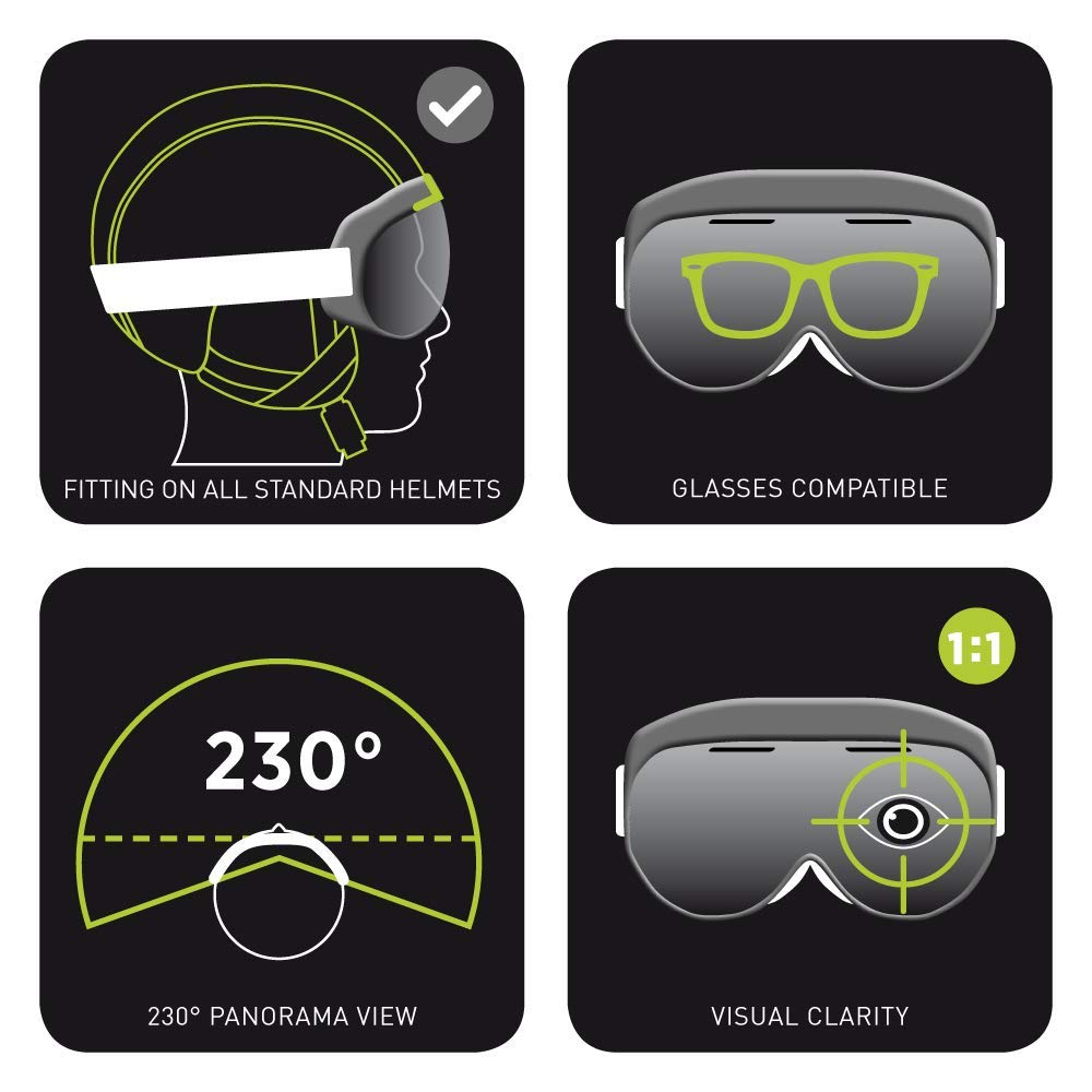 indigo ski goggles voggle mirror gold | Slim Fit | Black | Ski & Snowboard Goggles Groesse:Grösse 8-9 Jahre Boondock Clear Goggles - top10 these unisex goggles feature
