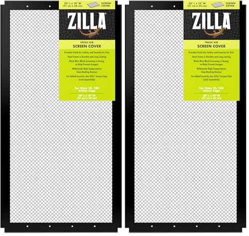 Zilla Reptile Terrarium Covers Fresh Air Screen, 20x10-inch (Pack of 2)