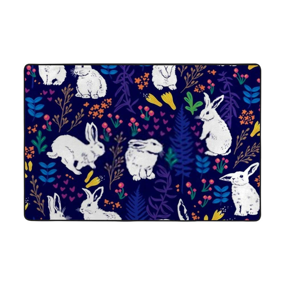 Tapis de salon en velours doux corail grand format polyester