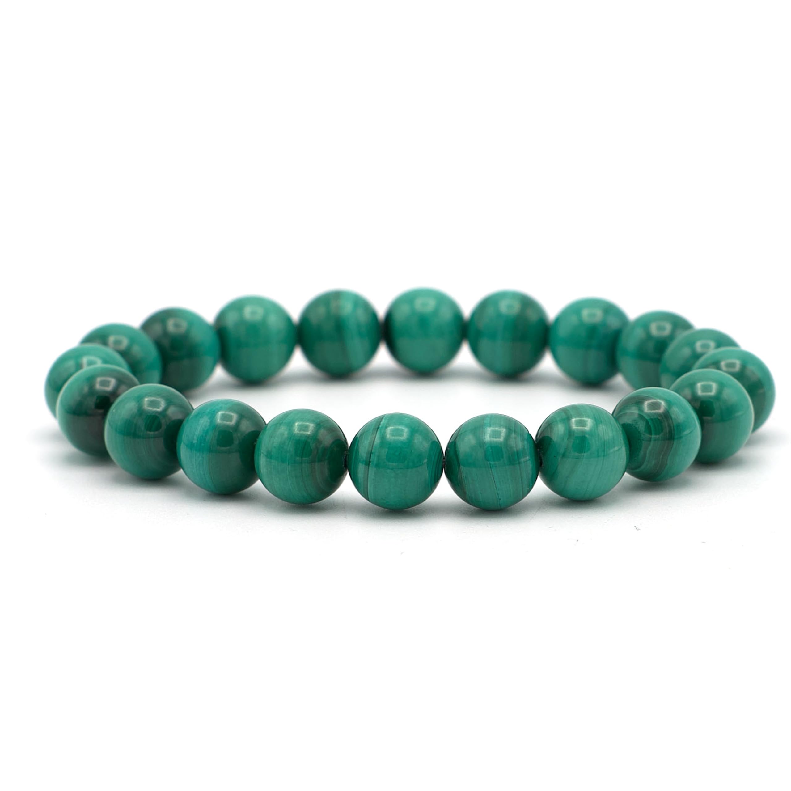 Edelstein Armband runden Perlen aus Naturstein – Handgefertigtes Schmuckstück für Damen & Herren – Durchmesser 17–19 cm – Geschenk für Damen & Herren - Licht, Intuition & Innere Reise