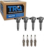 Vista 11 de Kit de Bobina de Encendido y Bujía de TRQ 8 Piezas Bujías de Iridio Compatibles con Toyota Tacoma 2005-2014 4Runner 2010 Tacoma 2015-2021