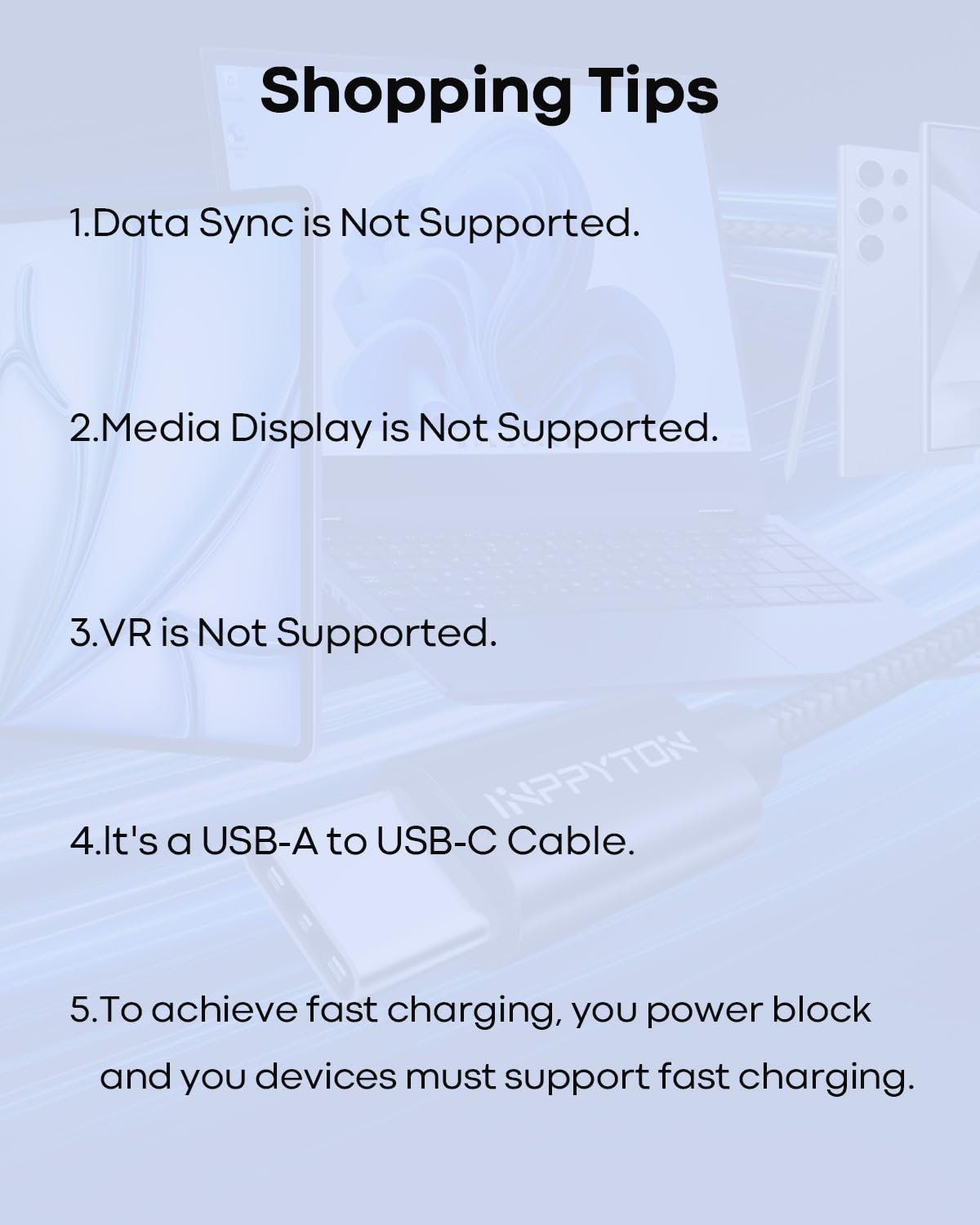 Cavo USB C extra lungo 15,2 m, da USB A 2.0 a USB tipo C, cavo di ricarica in nylon intrecciato di alta qualità [nessun dato] per telefoni USB-C, tablet, Galaxy, fotocamera, PS5, switch e