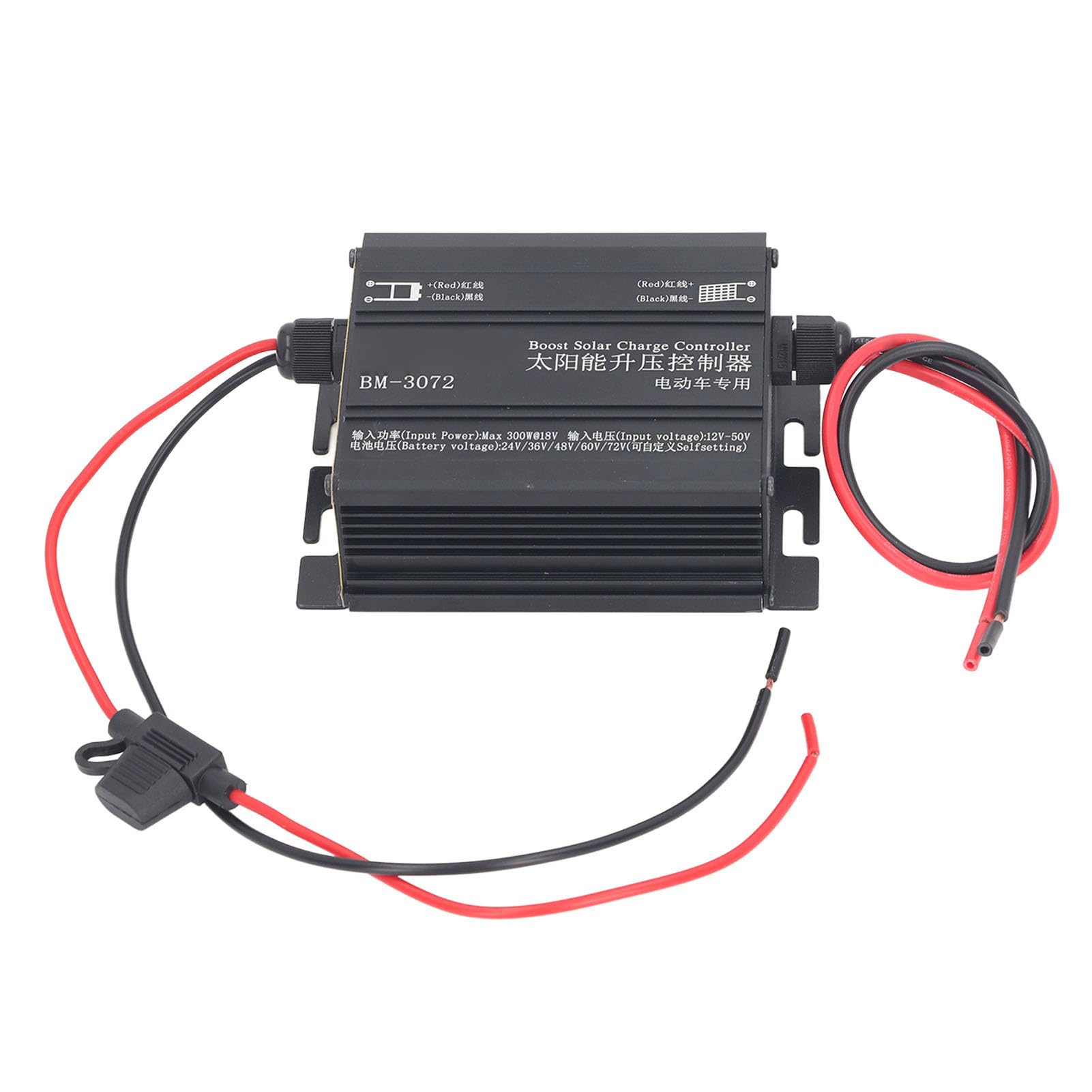 Regolatore di Carica Solare MPPT Boost, Regolatore di Pannello Solare in Lega di Alluminio 16A da 12V a 50V, Conversione Al 97%, IP65, per Sistemi Solari a Batteria 24V 36V 48V 60V 72V