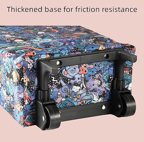 Miniatura 3 de Falytemow Bolsa de compras plegable con ruedas Oxford Trolley Bag para comestibles