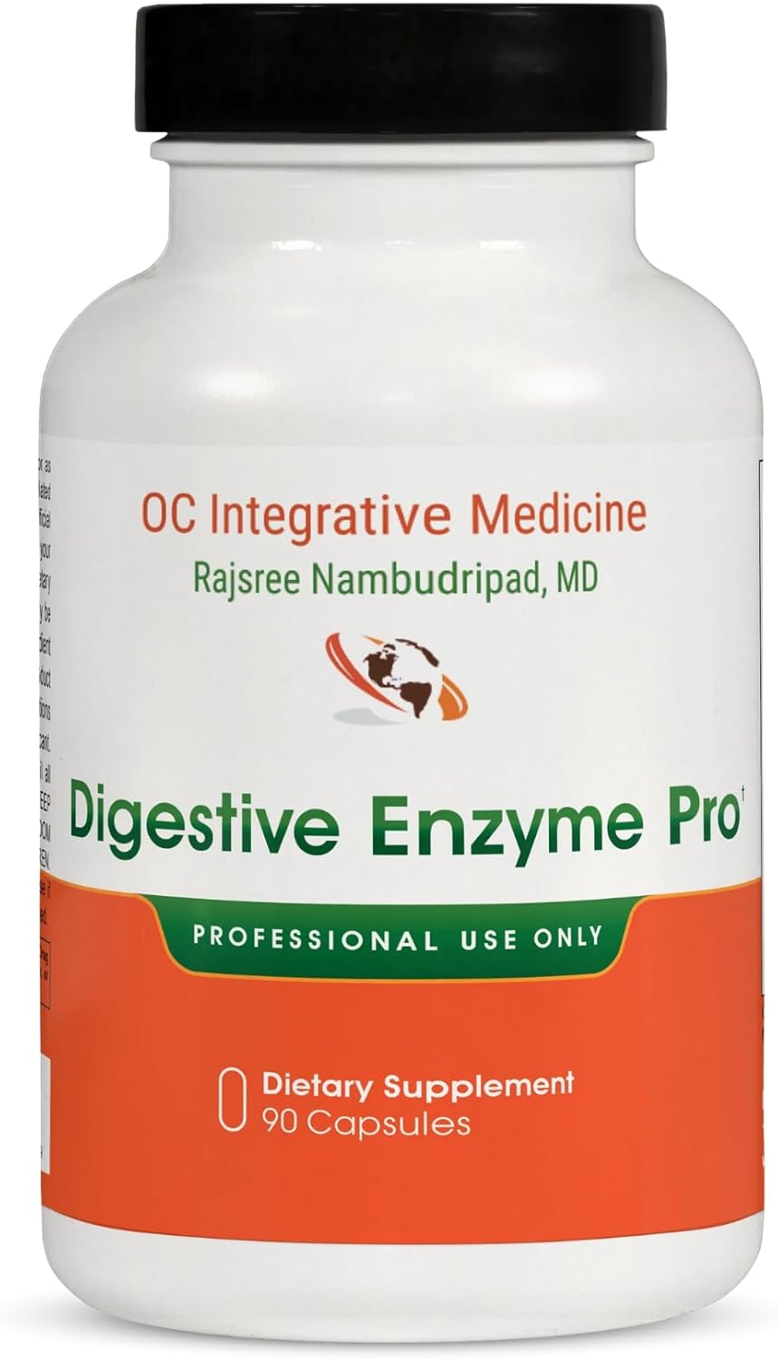 Digestive Enzyme Pro by Dr. Rajsree, MD | Full Spectrum Digestive Enzyme Support for Gas, Bloating & Indigestion | with Betaine, Pepsin, Ox Bile & Pancreatin | 90 Capsules
