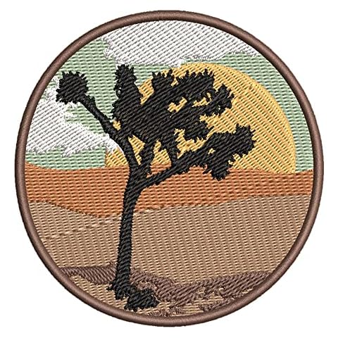 Joshua Tree National Park Patch Embroidered Iron-on/Sew-on Applique Vacation Travel Souvenir Seek Adventure Hiking Trails Decorative Embroidery Clothing Vest Jackets Premium Stitching Cover