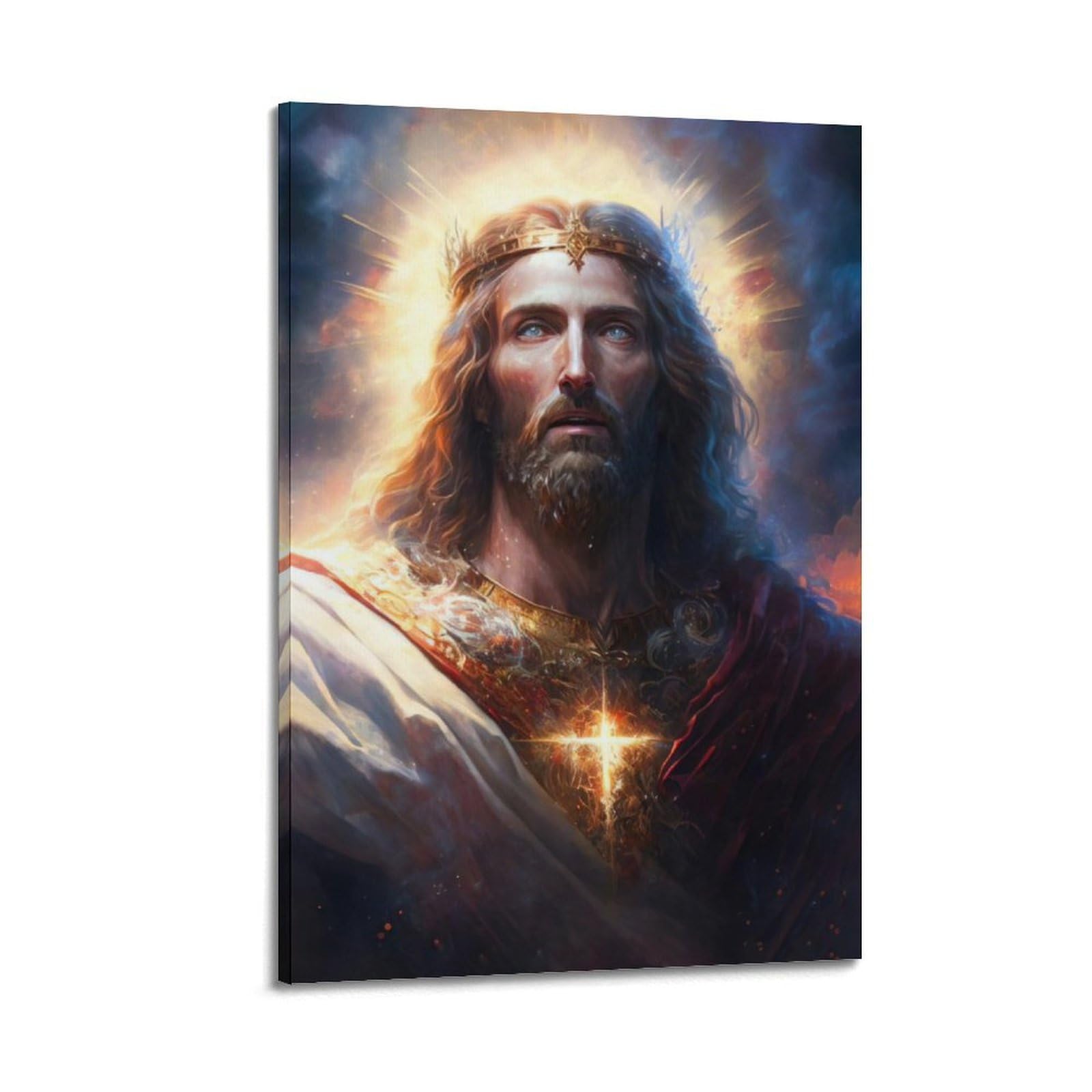 XKUGA Vintage Christ Poster Jesus Bible Holy Spirit Modern Decorative Canvas Prints - Ideal Wall Art for Family, Man Cave, Game Room, Boys & Girls Bedroom 24x36inch(60x90cm)