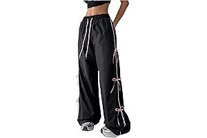 SOLY HUX Women's Parachute Pants: Y2K Baggy Track Pants