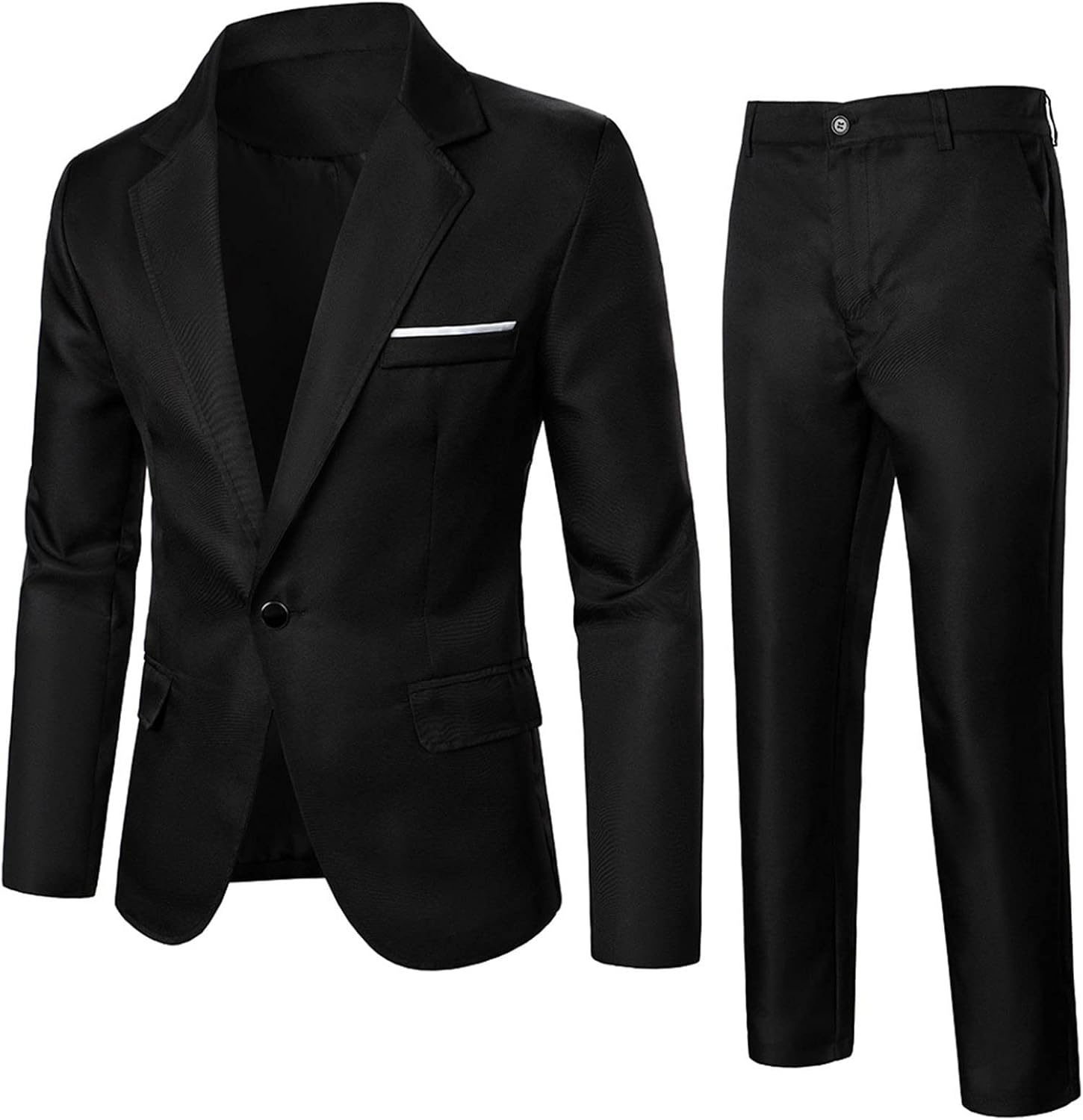 Mens Business Two Piece Outfits Formal Wedding Prom Suits Stretch Slim Fit Classic Fit Tuxedo