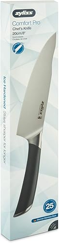 Miniatura 2 de Zyliss E920270 Comfort Pro - Cuchillo de chef  7.9 in8 pulgadas  Acero inoxidable alemán  Mango negro  Cuchillo profesional de cocina  cuchillo para