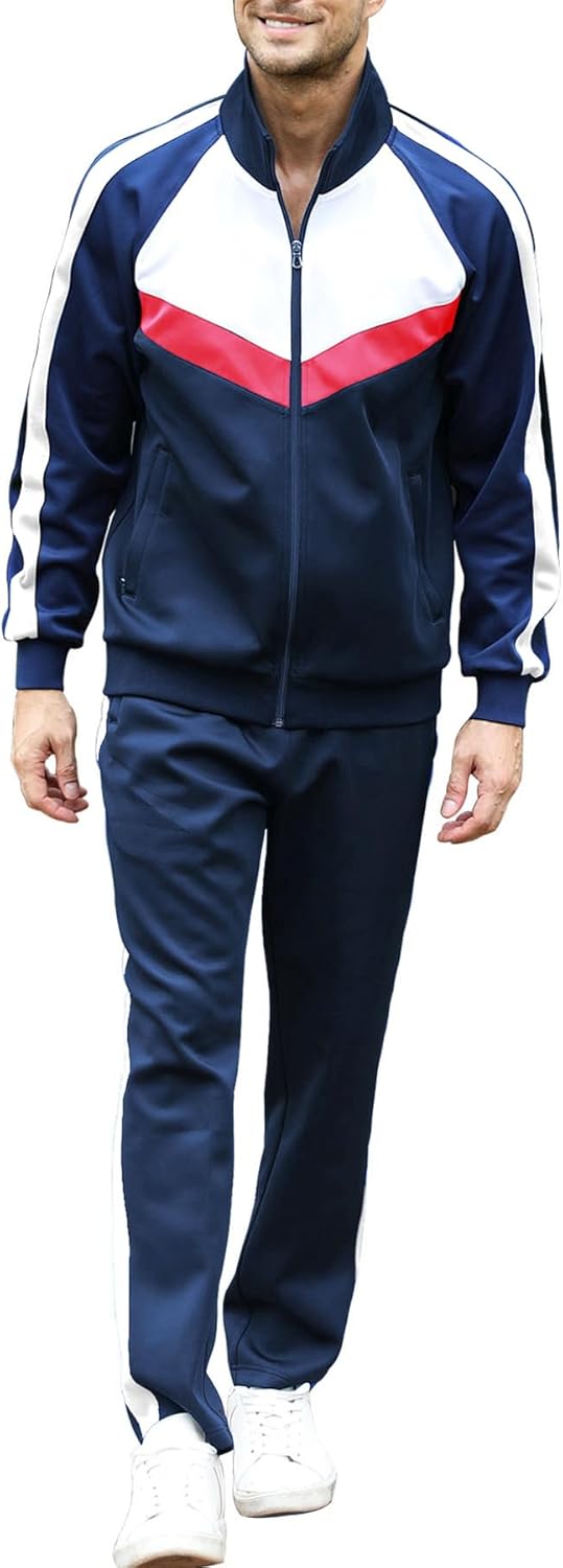 Men’s Tracksuits Set 2 Piece Athletic Full Zip Track Suits Workout Jogging Sweatsuit Sets for Men Men’s Tracksuits Set 2 Piece Athletic Full Zip Track Suits Workout Jogging Sweatsuit Sets for Men