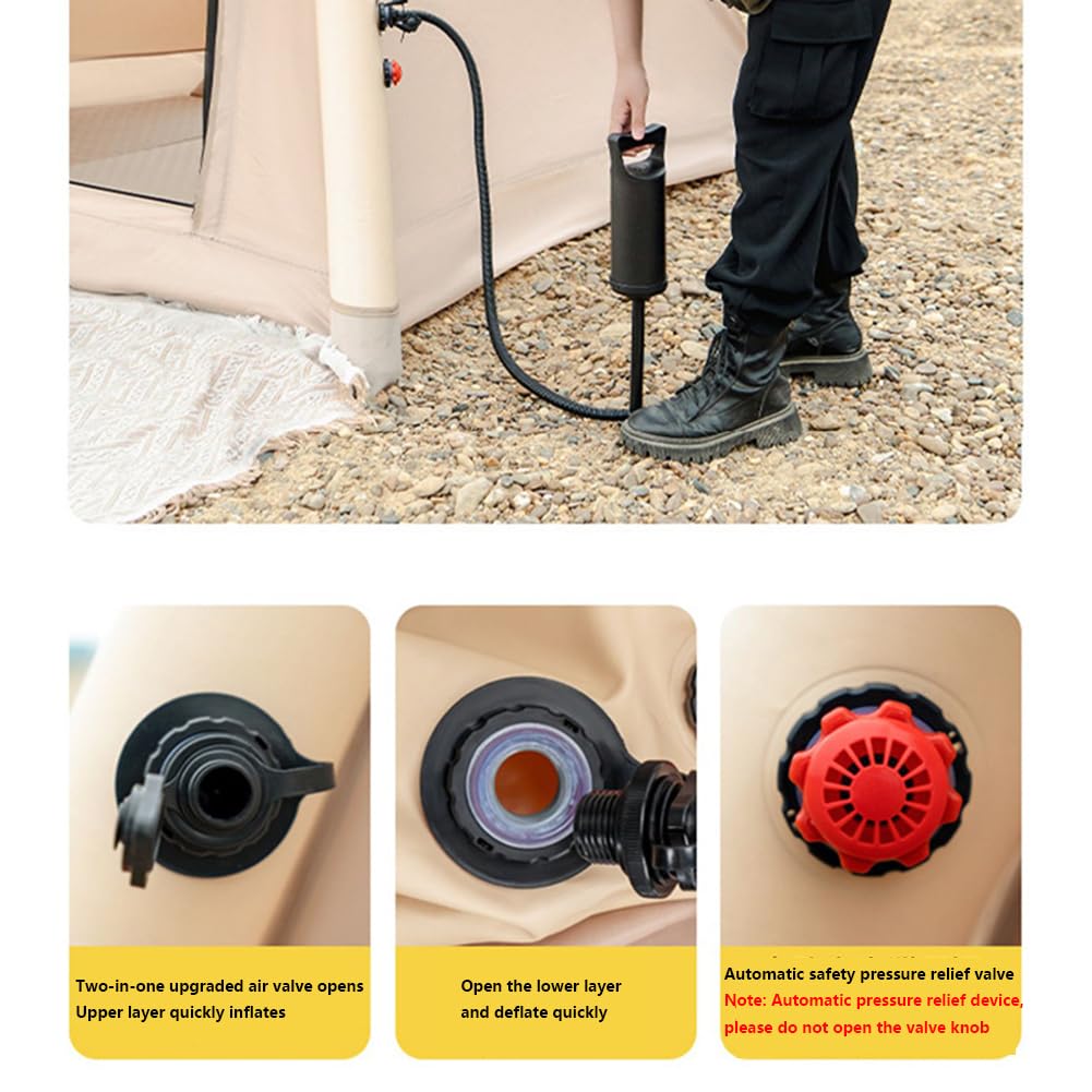Tenda campeggio gonfiabile Tenda cupola con grandi teloni 4-6 persone, facile installare with Air Pump and Carry Bag Foldable House Tents per Famiglie eventi feste matrimoni