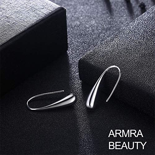 Lightweight Teardrop Gold Hoop Earrings for Women - Chunky 14k Gold Plated Pull Through Earrings Huggie High Polished Statement Jewelry Gift for Women trendy Black4