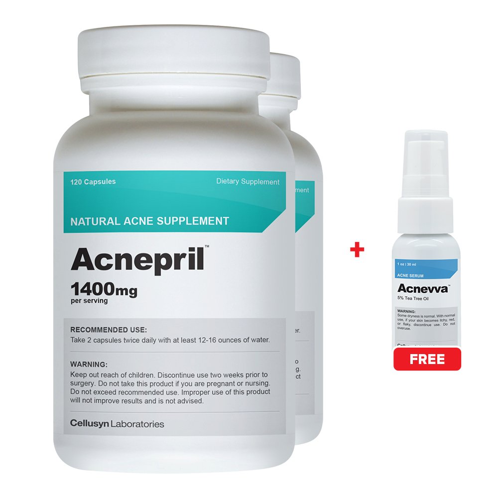 Acnepril 2 Pack and 1 Acnevva Best Acne Pills and Spot Treatment Serum Best New Acne