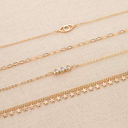 Loyata BRC-36-CHAIN Bracelet Gold Open Oval Link 14K Gold Plated Dainty Simple Jewelry Gift thumb #5