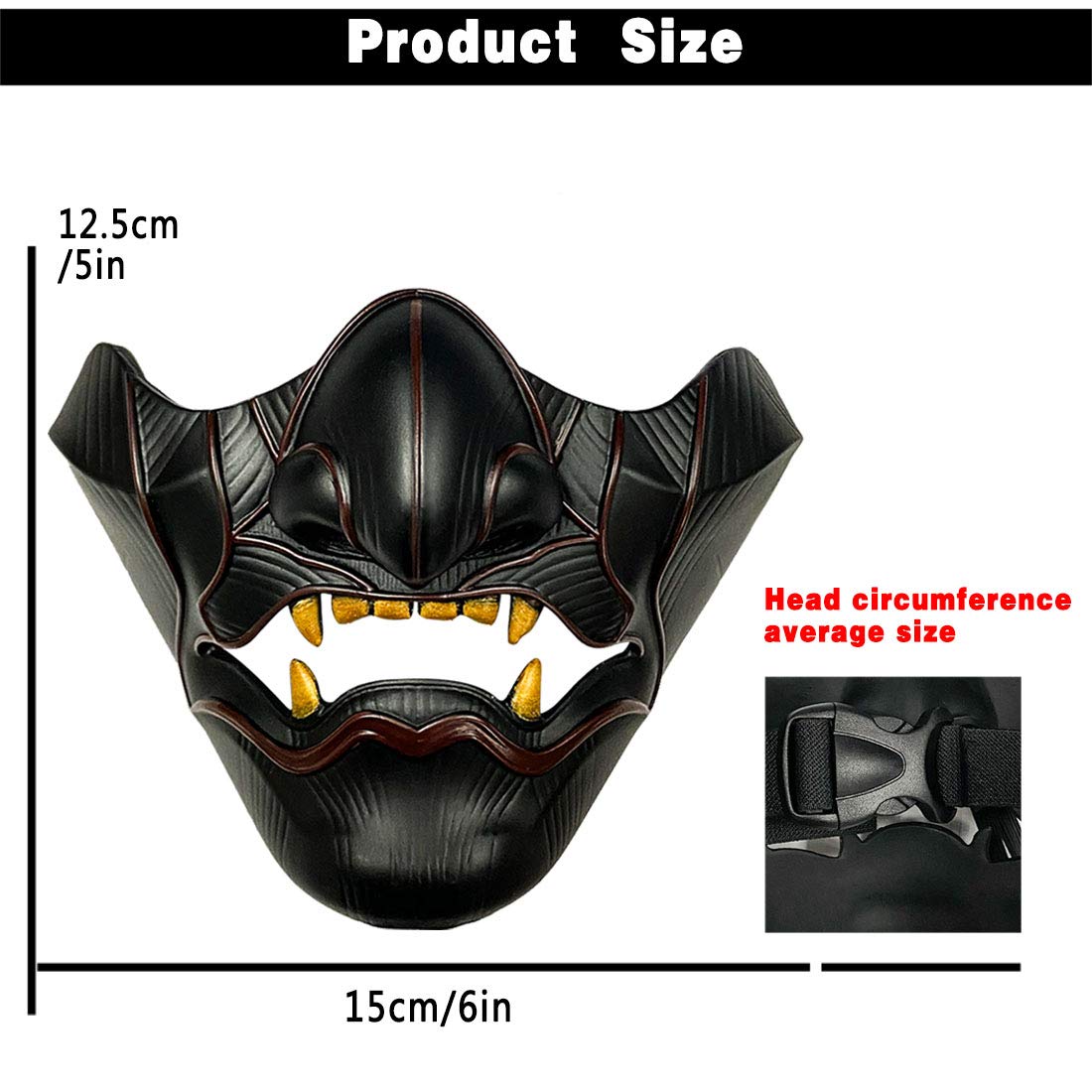Ghost of Tsushima Mask Jin Sakai Cosplay Half Face Samurai Warrior Face