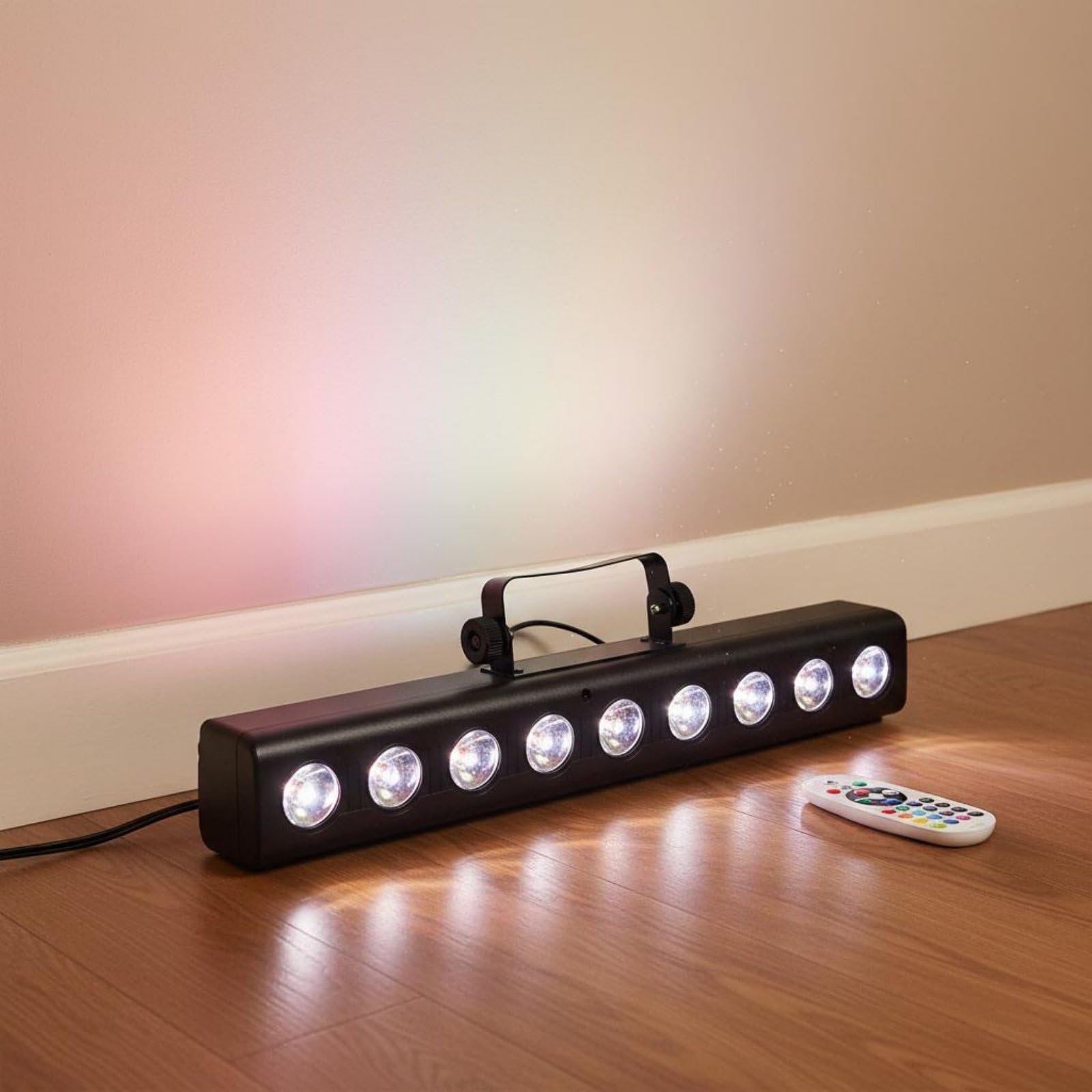 Rgbw Barra Led Dmx512 Faretto Proiettore Luce Palco con Uscita Bianca E Telecomando Struttura 40cm Portatile Adatta per Matrimoni Concerti Spettacoli Dj Set