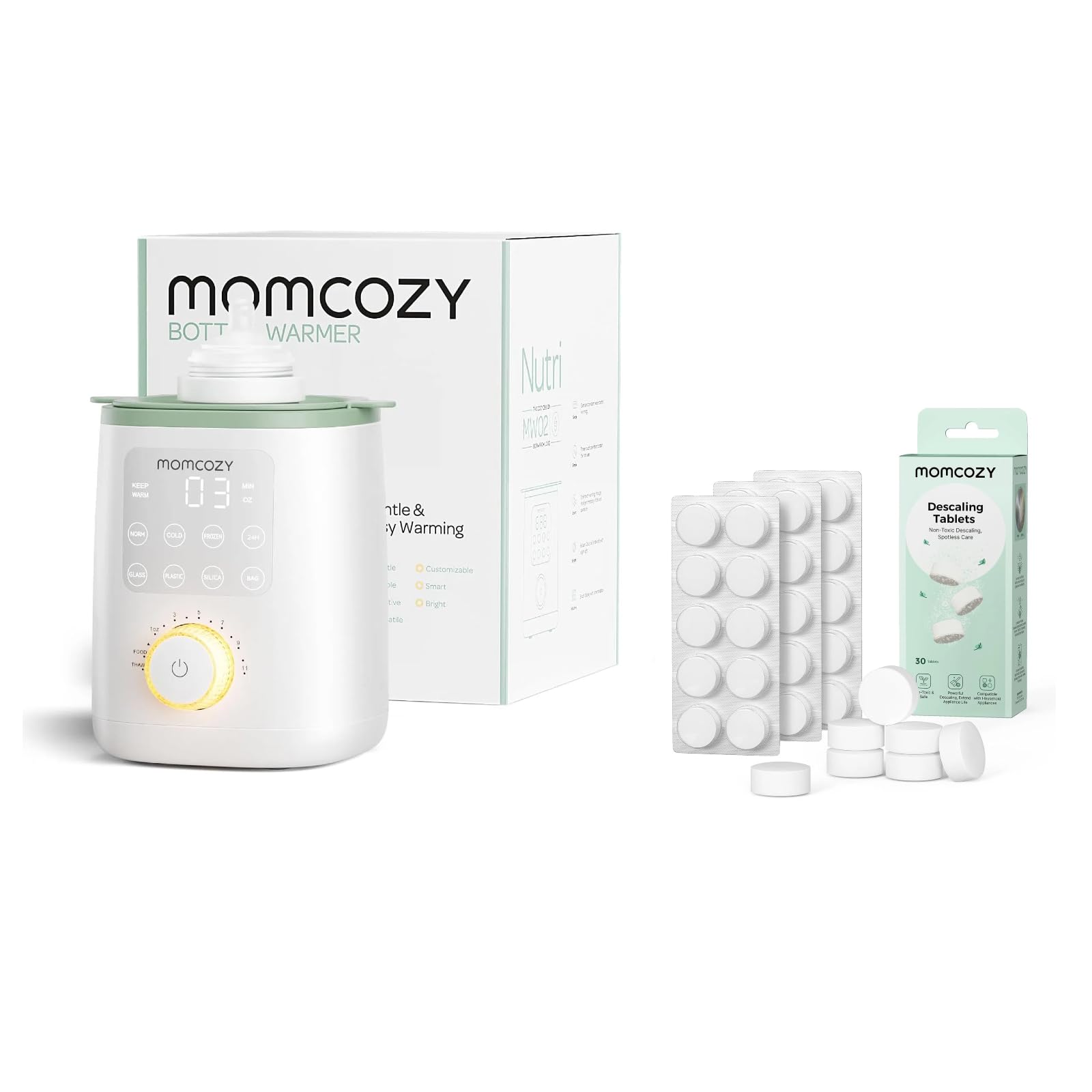 Momcozy Nutri Bottle Warmer &amp; Momcozy Offical Descaling Tablets