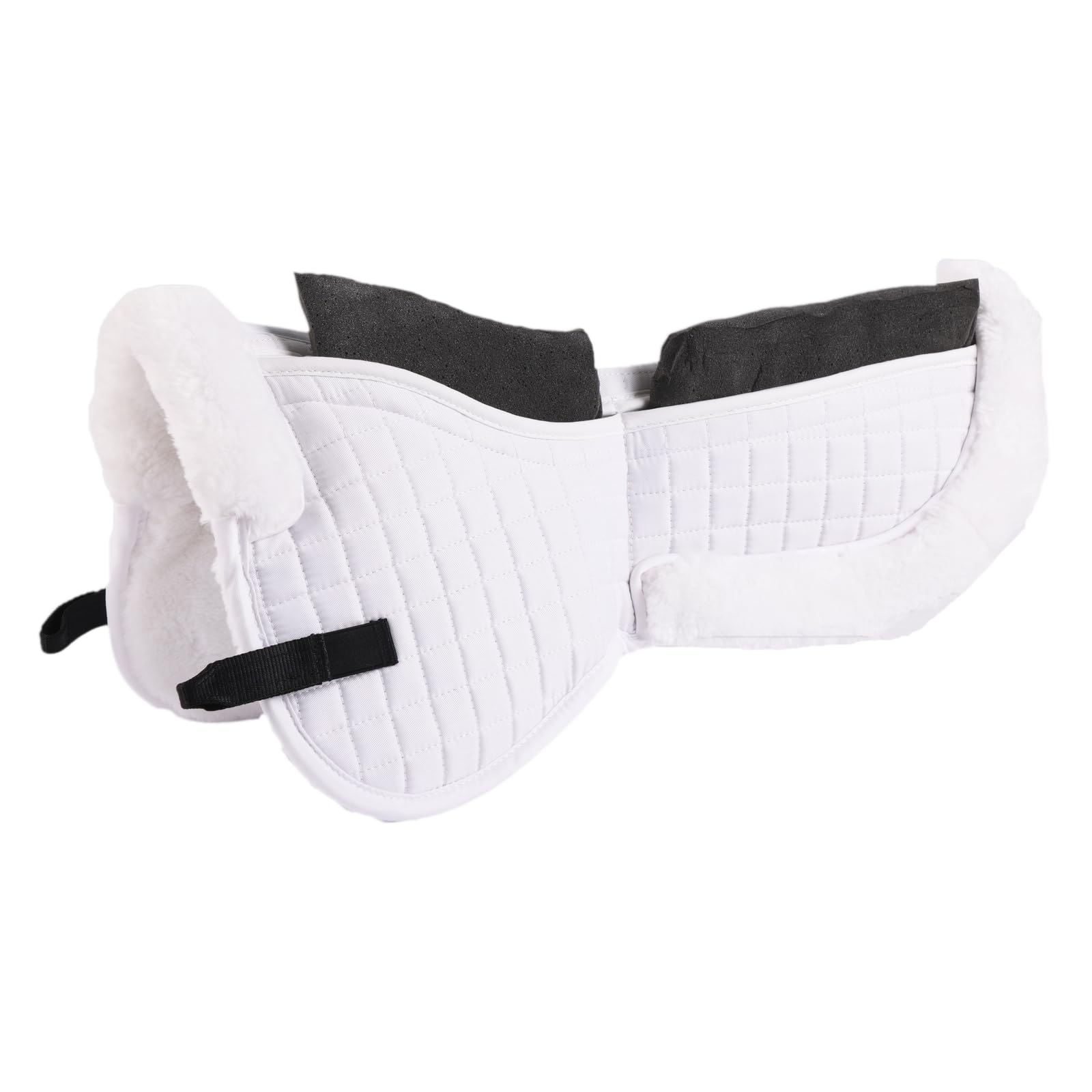Tapis de selle anglais blanc pour le confort du cheval au quotidien et en concours