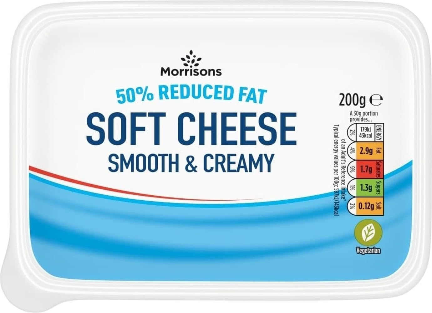 Morrisons Soft Cheese Smooth & Creamy 50% Reduced Fat, 200g