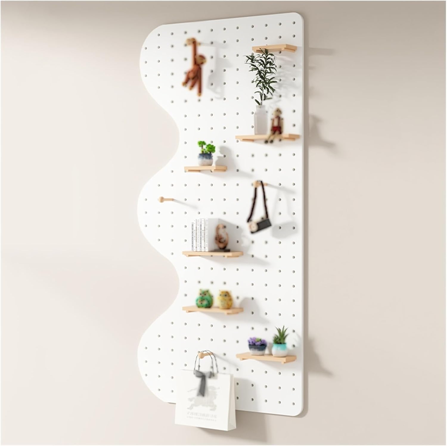 Organizador de pared montado en la pared para taller de manualidades y llaves