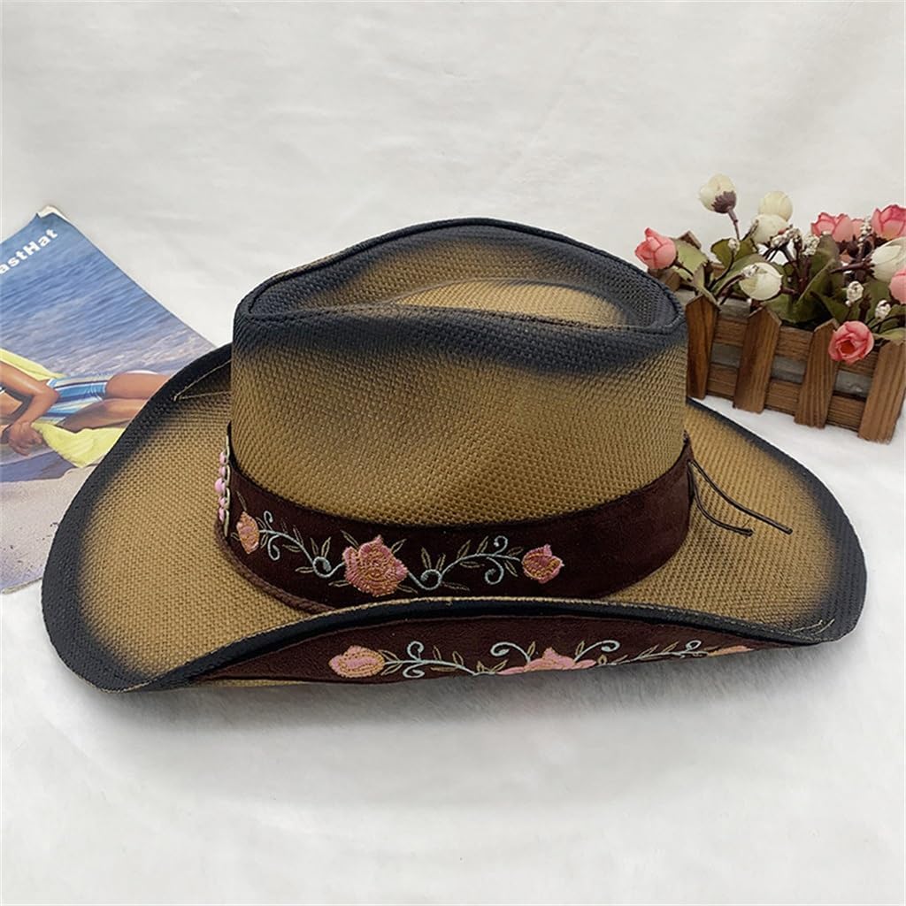 Western Cowboy hat sunshade spray paint worn men's outdoor sunscreen