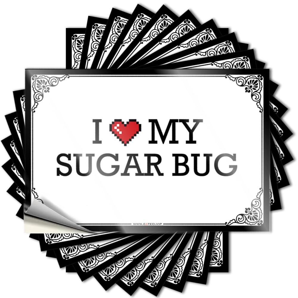 I Love My Sugar Bug Hard Punk - Tiki Bar Decor Decal Self Adhesive Sticker(6X9CM)