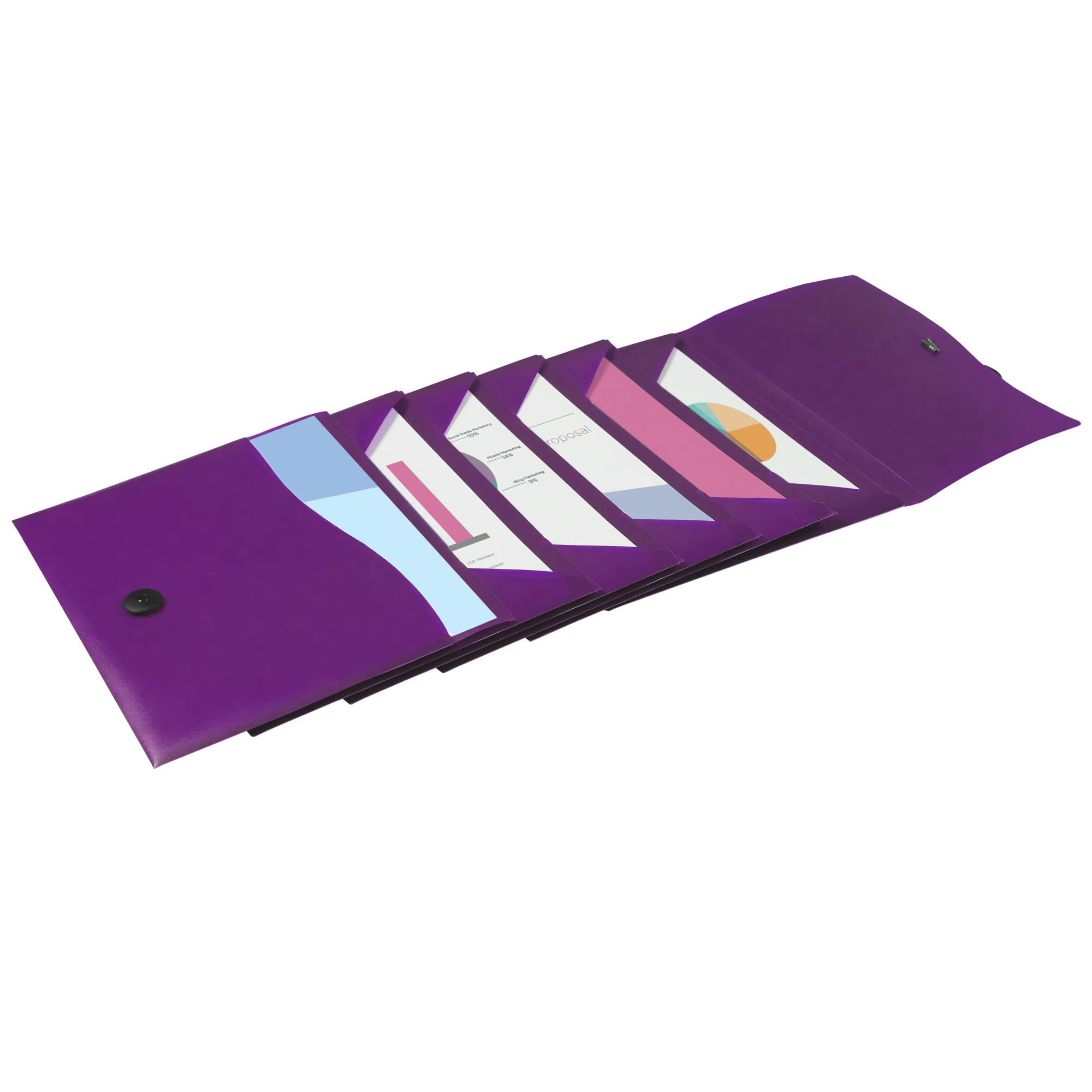 Avery Slide & View Expanding File Folder, 6 Pockets, Letter Size, 1 Plum Folder (73543) - Image 2