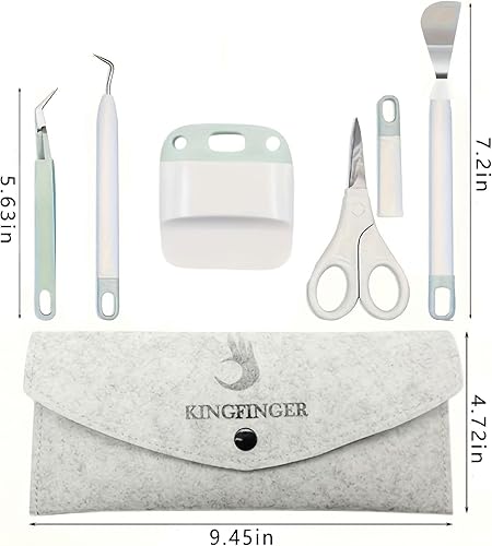 Miniatura 2 de KINGFINGER Juego de 5 herramientas para álbumes de recortes, herramientas esenciales y accesorios para desmalezar, cortar y manualidades, incluye