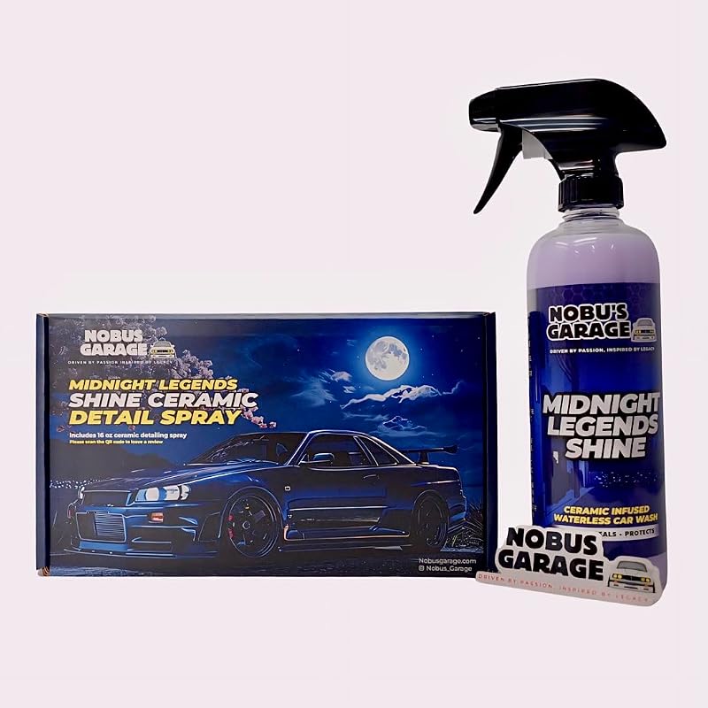 Spray Detailer Cerâmico para Lavagem Automotiva sem Água Nobu's Garage com SiO2, para Pintura, Vidro, Cromo e Plástico, Frasco de 473 mL