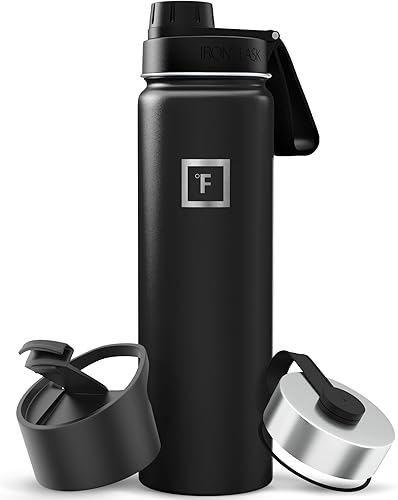 Miniatura 111 de IRON °FLASK Frasco de hidratación para acampar y senderismo con pajilla, botella de agua deportiva de acero inoxidable con aislamiento de boca